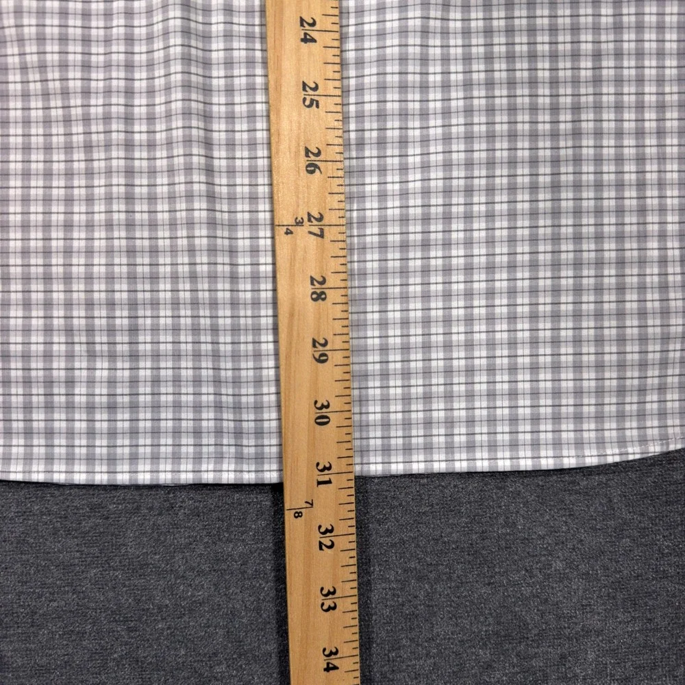 UNTUCKit Button Down Shirt Mens XXXL Gray Plaid Wrinkle Free Performance Regular